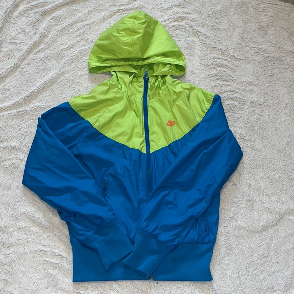 Nike blue and green jacket/ windbreaker